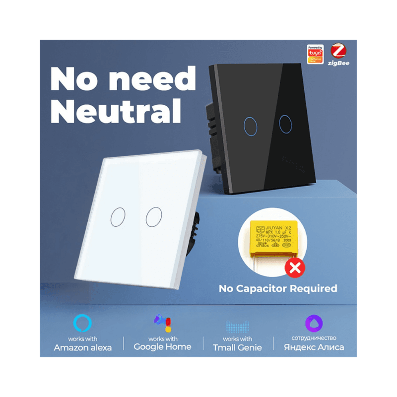 Two Gang Tuya Zigbee Smart Switch Ds102Z