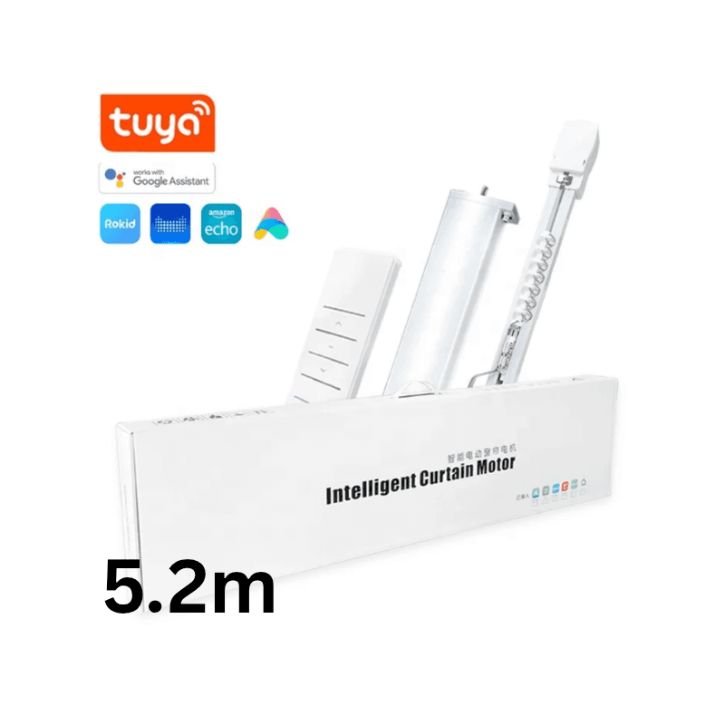 5.2m Tuya WIFI Smart Electric Motorised Curtain Rails
