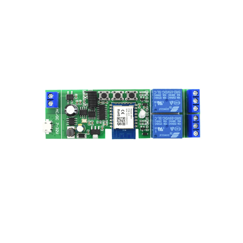 2Ch 7-32V Smart Tuya Wi-Fi Relay Module