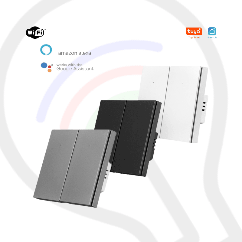 Two Gang Tuya WiFi Press Button Switch DS